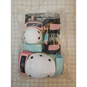 Triple Eight Saver Series 3-Pack Knee, Wrist, Elbow Pads in Shaved Ice, Med NWT